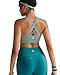 RUNNING GIRL Sports Bra for Women, Criss-Cross Back Padded Strappy Sports Bras Medium Support Yoga Bra with Removable Cups