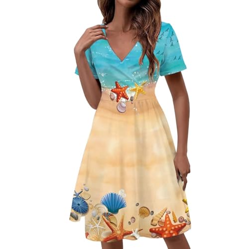 Image of Women's Summer Formal Dresses Short Sleeve Wrap V Neck Dresses Bridesmaid Wedding Guest Dress with Pockets