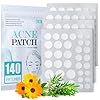 Acne Patch Pimple Patch, 4 Sizes 140 Patches Acne Absorbing Cover Patch, Hydrocolloid Invisible Acne Patches For Face Zit Patch Acne Dots Tea Tree, Calendula Oil