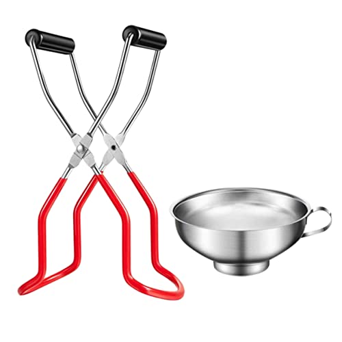 MAGICLULU Pinzas Para Tarros De Conserva Antideslizantes y Antiescaldaduras Elevador De Latas Seguro Para Cocina Con Mango Fijo Compatible Con Frascos De Vidrio y Conservas Variadas Colores