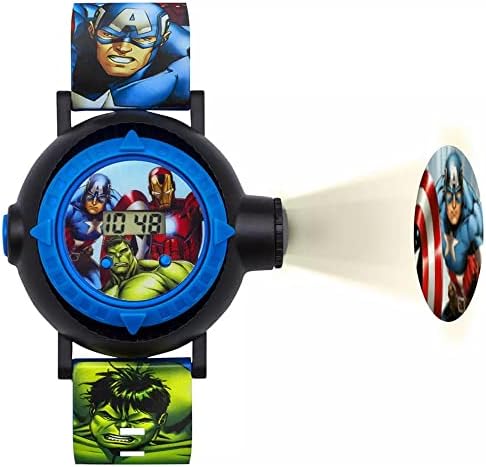 Marvel Disney Avengers Quartz Digital Dial Rubber Strap Boys Watch AVG3536ARG