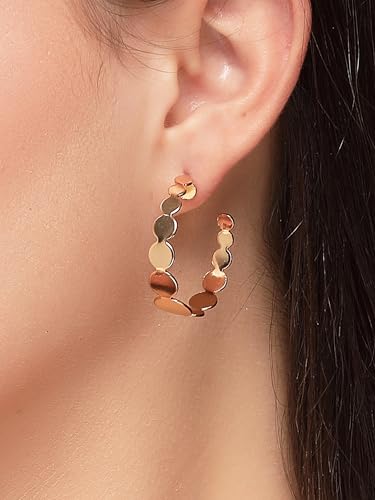 Image of Bohey by KARATCART Set of 6 Gold-Plated Multi-Design Hoop Earrings for Women