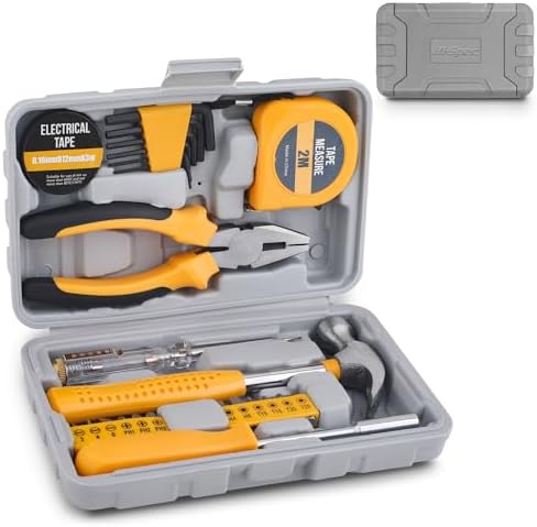 Hi-Spec Kit d'Outils DIY 24pc Jaune. Petite Boîte à Outils Idéale...