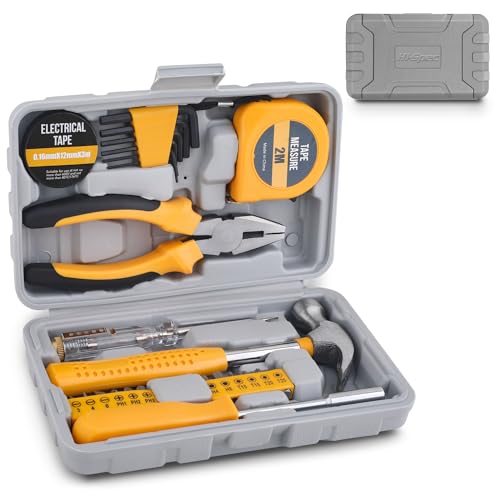 Hi-Spec Kit d'Outils DIY 24pc Jaune. Petite Boîte à Outils Idéale pour Débutants, pour la...