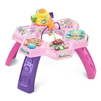 VTech Buzz and Learn Activity Table with Seven Interactive Play Zones, Pink