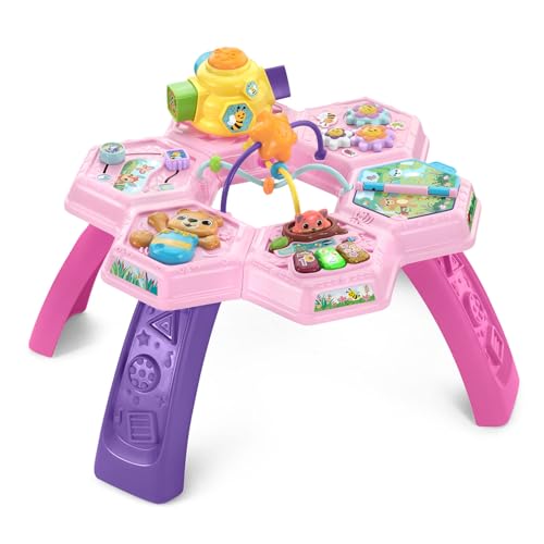 Image of VTech Buzz and Learn Activity Table with Seven Interactive Play Zones, Pink