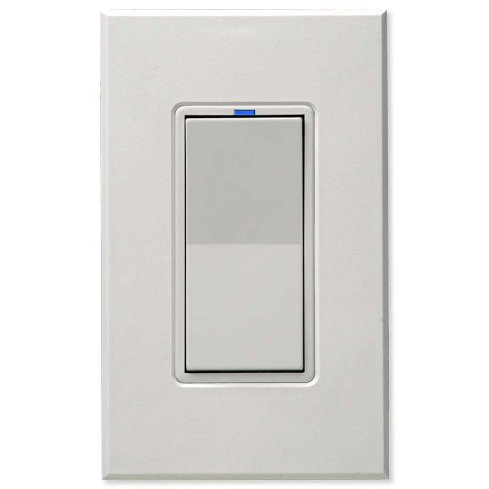 PCS WS-120V-W 0-10V Relay Dimmer Wall Switch, 120V, White