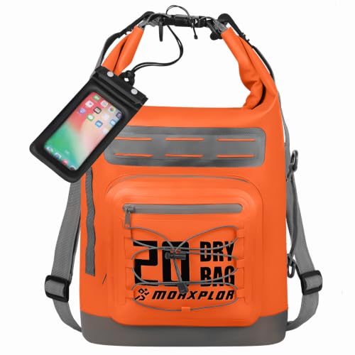 Image of MORXPLOR Dry Bag Waterproof,5L /10L /20L /30L /40L /55L Roll Top Dry Bag Backpack with WaterProof Phone Case for Swim,Kayak