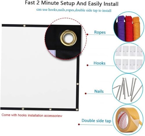 Écran portable en polyester pour bureau et proyectores