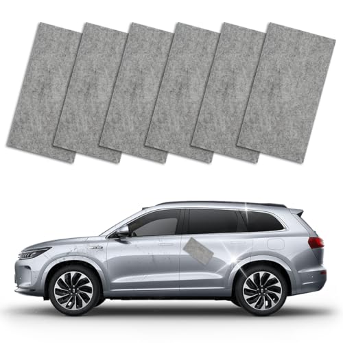 6 Piezas Nano Sparkle Cloth, Nanosparkle Paño Quita Ralladuras, Paño Reparador Arañazos Coche, Nano Magic Cloth, Paño Nano Sparkle para Arañazos de Coche e Reparación de Pintura (20 * 10 cm)