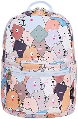 COTS Kids Backpack, Lightweight Preschool Backpack Water Resistant Classical Casual Daypack Cute Cartoon School Bookbag for Toddlers Boys Girls (Bear)