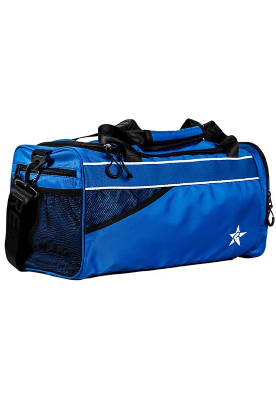 Royal Blue Rebel Athletic Retro Duffle Bag2