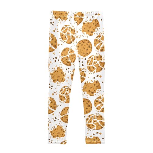 ZZKKO Girls Leggings Cartoon Broken Cookies Toddler Girls Clothes Leggings for Girls Toddler Girls Leggings 3-4T2