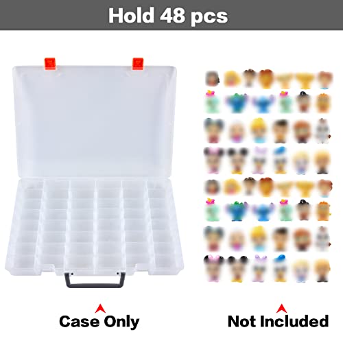 Display Case Compatible with Disney Doorables Collectible Mini Figures/ for MGA Entertainment Miniverse. Toys Storage Organizer Container for Multi Peek/ for Village Peek Characters (Box Only)--White