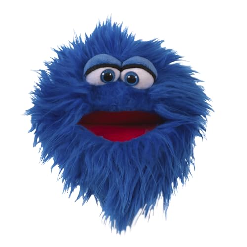 Living Puppets - Bebe The 9-Inch Blue Friendly Monster, Plush Hand Puppet for Boys and Girls