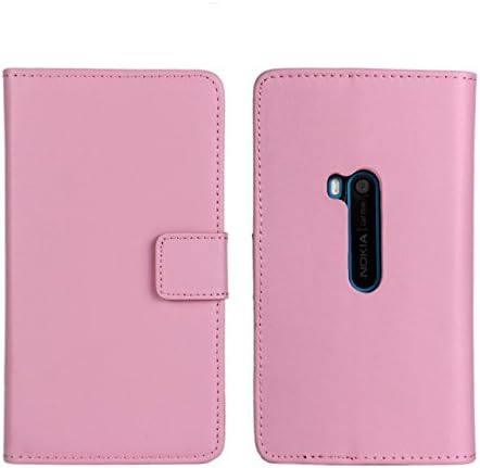 Cowskin Slim Wallet Card Pouch Flip Leather Etui Stand Case Cover For Nokia Lumia 920 Pink