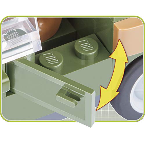 Veiculo De Suporte Tatico Blocos Para Montar Com 90 Pcs COBI Blocos de Montar Verde