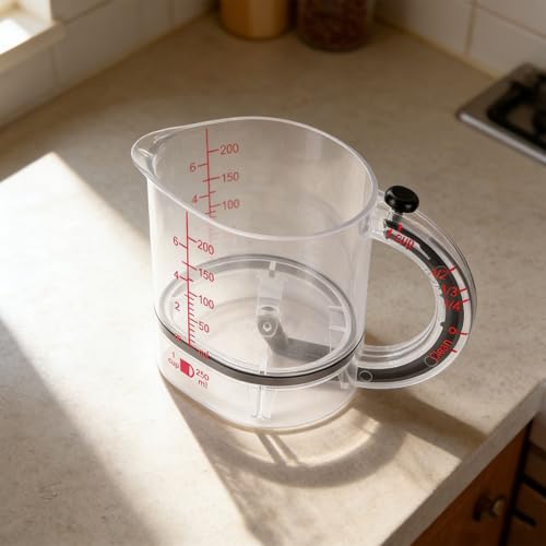 Asixxsix Taza Medidora Ajustable, 4 en 1 Multifuncional con Base para Cocinar Ingredientes para Hornear, Polvo Seco Líquido, Resistente Al Calor, Al Frío, Apto para Microondas y - imagen 2