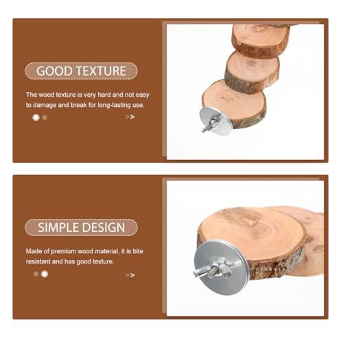 Balacoo Parrot Ladder, Bird Platform Perch, Hamster Platform, Parakeet Cage Toy, Bird Cage Natural Wood Ladder, Standing Perch (10 Steps) - Thumbnail 4