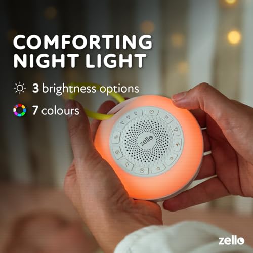 Zello | Portable Pro Max White Noise Machine | 30 Sounds | 55+ Hours Battery Life | 7 Colour Night Light | Child Lock | Sleep Timer | USB Rechargeable | Baby Sleep Aid | Sleep Sound Machine - 5