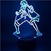 Produktbild Nachtlicht Steuern Sie 3D Girl Nightlight Hinata Hyuga Buntes Nachtlicht für Raumdekoration Geschenk LED Clock Base Tischlampe-02_Bluetooth Base_United States