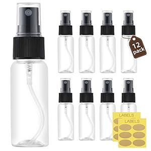 Tourel 30ML Flacon Spray Vide (12 Pièces) Vaporisateur Parfum, Bouteille Rechargeable de Voyage, Pulvérisateur Atomiseur pour Cosmétique (Transparente)