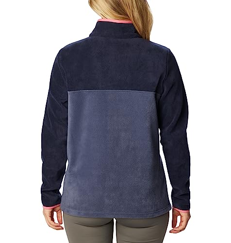 Image of Columbia Womens Benton Springs Half Snap II Pull Over Fleece Jacket, Dark Stone /Canoe /Vintage Blue, 3X