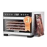 COSORI Food Dehydrator for Jerky, 176°F Temperature Control, 5 Stainless Steel Trays Dryer Machine, 4 Presets, 48H Timer, for Dog Treats, Meat, Fruit, Veggies, Snacks, Recipe Book Included