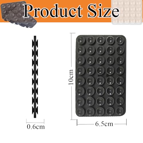 Lxtness 4 Stück Silikon Handy Saugnapf Halterung Doppelseitig, Freihändig Sticky Silikon Saugnapf Handyhülle für Selfies & Videos, Saugnäpfe Handyhalter für Alle Handy Modelle,Transparent & Schwarz