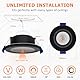 KYOTECH LED Einbaustrahler 230V 5W IP65, LED Spots Einbauleuchten 68-75mm, Ultra Flach Warmweiß 3000K Deckenspots, Spots Deckenleuchte für Badezimmer Küche Wohnzimmer, Rund Schwarz 6er Set