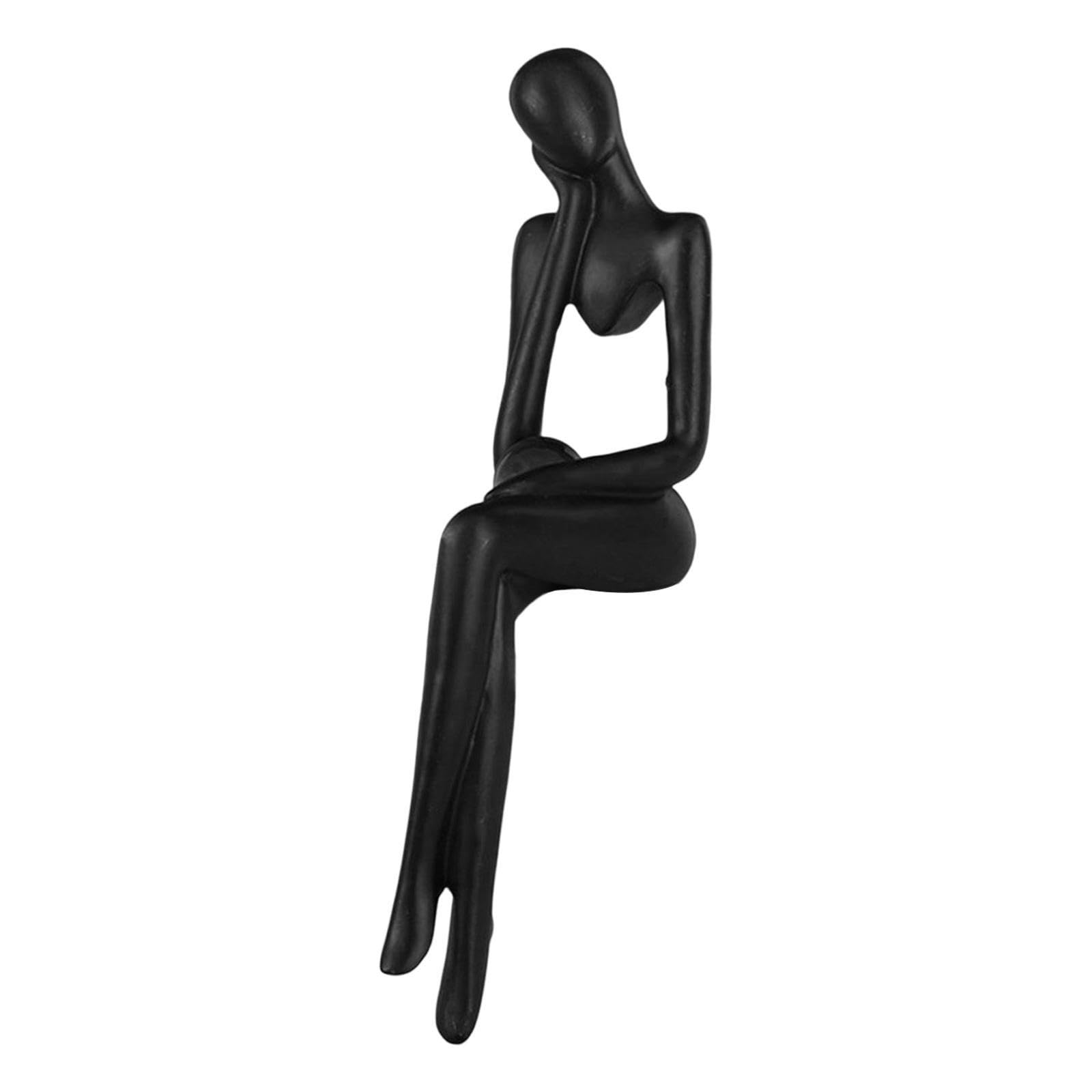 ALCXAZS Abstract Thinker Figurine Statue Unique Artistic Expressions Home Office Shelf Character Durable Vivid Decorations Modern Simple Bedroom Table