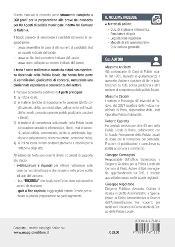 Concorso Comune Di Catania. 80 Agenti Di Polizia Municipale Area Istruttori. Teoria E Test. Con Qr Code - 2