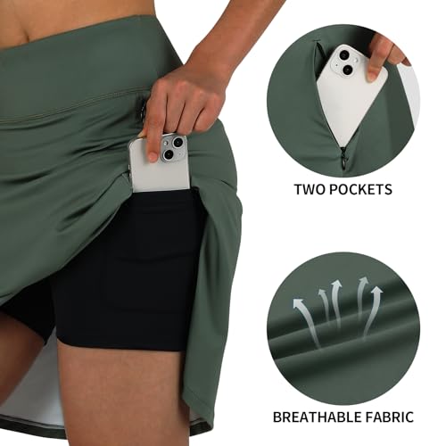 Image of ANIVIVO Skirted Legging for Women, Yoga Legging with Skirts &Women Tennis Leggings Clothes Pockets