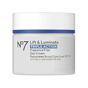 No7 Lift & Luminate Triple Action Face Cream - Fragrance-Free with SPF 30