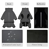 Cyponpy Hundemantel mit Beinen Wintermantel Hund Wasserdicht Warm Hundepullover Fleece Hundejacke Reflektierend Reißverschluss Winterjacke Hund Hunderegenmantel Wasserdicht Kleine Mittelgross Hunde