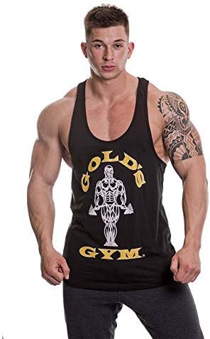 Gold's Gym 2016 Muscle Joe Premium Stringer Vest Mens Fitness Training Gym Y-Back Tank Top Black XXL