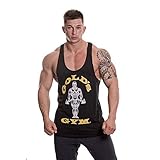 Gold's Gym 2016 Muscle Joe Premium Stringer Vest Mens Fitness Training Gym Y-Back Tank Top Black XXL