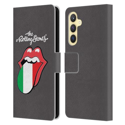 The Rolling Stones carcasa libro Samsung Galaxy S23 FE evita arañazos pantalla cuero