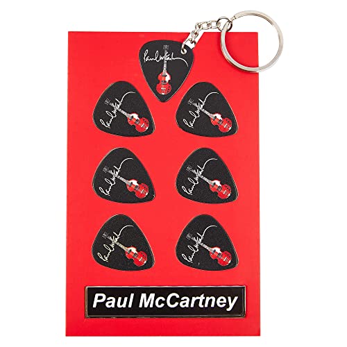 P McCartney Guitar Plectrum Gift Set | 6 Artist Plectrums | 1 Artist Keyring