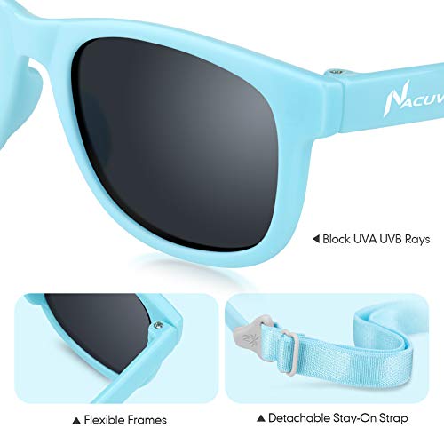 Nacuwa Baby Sunglasses - 100% Uv Proof Sunglasses For Baby, Toddler, Kids - Ages 0-2 Years - Case And Pouch Included #TOP3