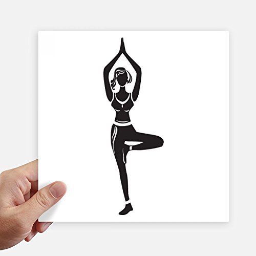 Pegatinas de silueta de yoga para personalizar tu maleta y moto sin dañar la pintura 4 piezas 2