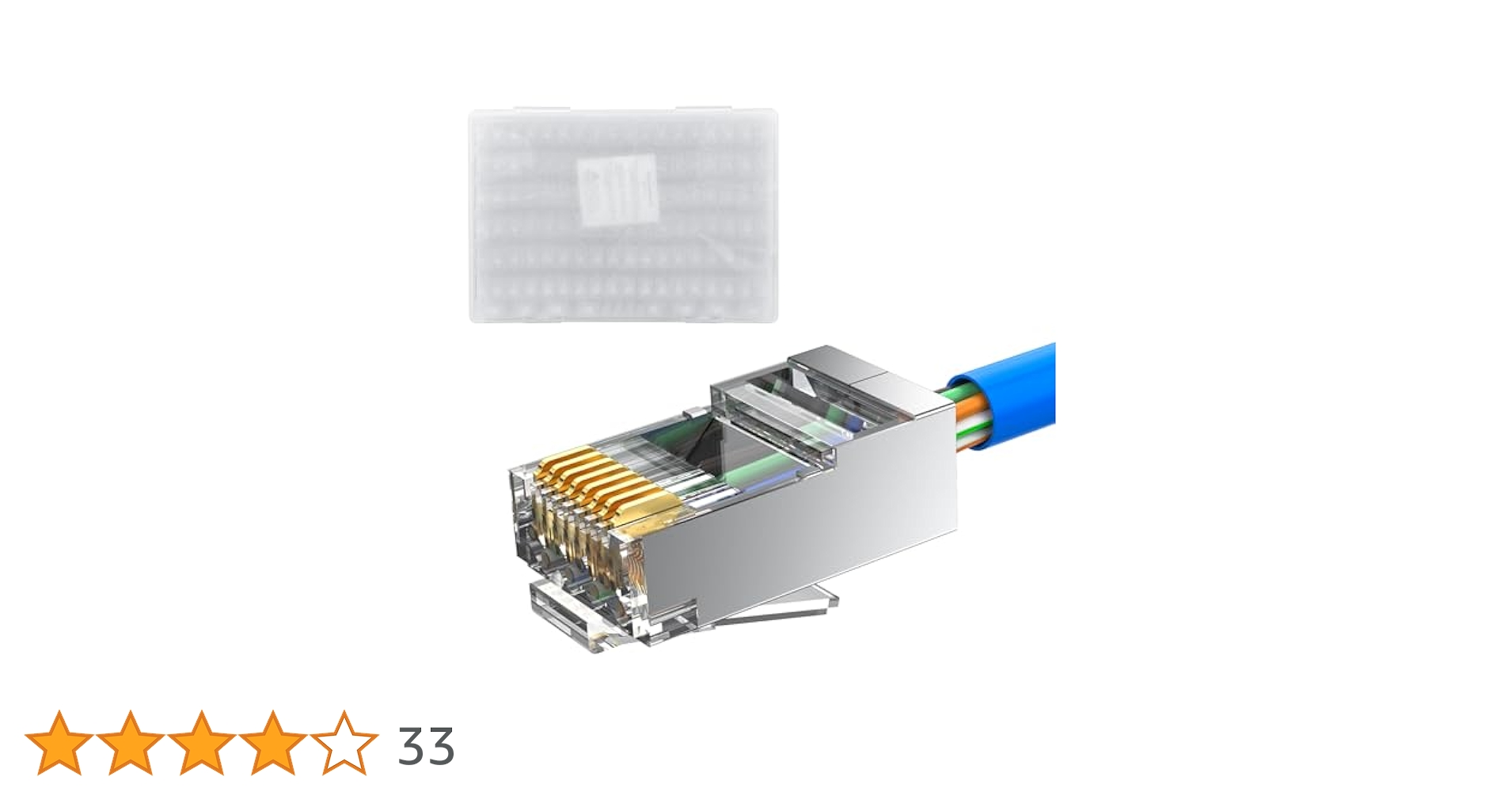 CAT6A & Cat6モジュラープラグ RJ45 Amazon | MOGOOD Cat 6A RJ45 モジュラープラグ 100個、シールド