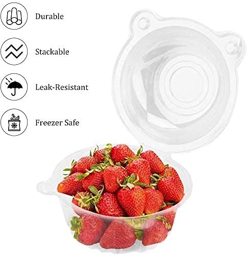 Miniatura 8 de GOTOTOP Soporte individual para cupcakes, 400 unidades individuales individuales de plástico transparente para cupcakes, cajas con tapa para