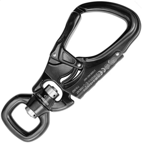 Tango Heavy-Duty Aluminum Double Gate Connector with Swivel and Load Indicator, Directional Design for Rope and Lanyard Stability, Keylock System for Smooth Operation, Model Tango 360