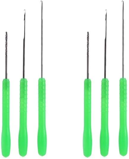 2set Fishing Bait Needle Tool Set, Stringer Drill Hooks Nut Boilie Needle, Carbon Steel, Latching Needle, 3 in 1 Fishing Bait Rigs, Carp Fishing Bait Preparation