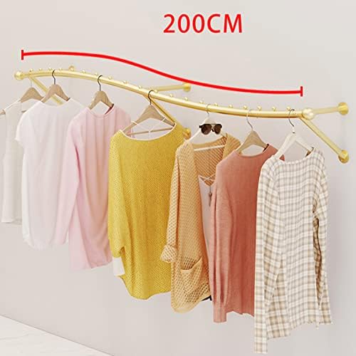 Wall Mounted Clothing Rack with Rod - Ideal for Retail Displays, Boutique Storage & Drying - Space-Saving Garment Organizer for Stylish Shops