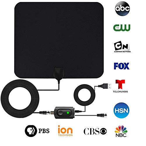 Digital TV Antenna for Indoor - HDTV Antenna with Amplifier Signal Booster for 4K HD Local Channels with Coaxial Cable Ultra High Definition TVs,Amplified 120 Mile Range Ultra 4K TV Antennas