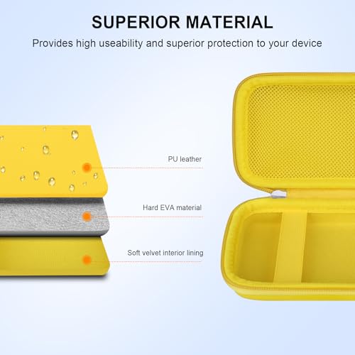 Image of Elonbo Diabetic Supplies Travel Case for Glucose Meter Diabetes Testing Kit | Portable Diabetes Testing Kit Storage Organizer Bag, Glucose Meter Insulin Pen Carrying Case for Test Strips Lancets, Yellow