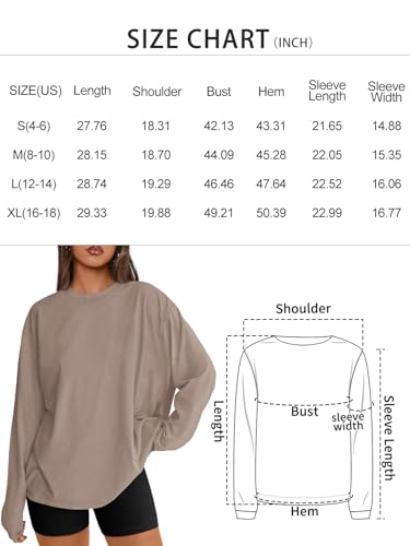 Womens Long Sleeve T Shirts 2025 Basic Crewneck Tee Fall Tops Casual Workout Y2K Clothes2