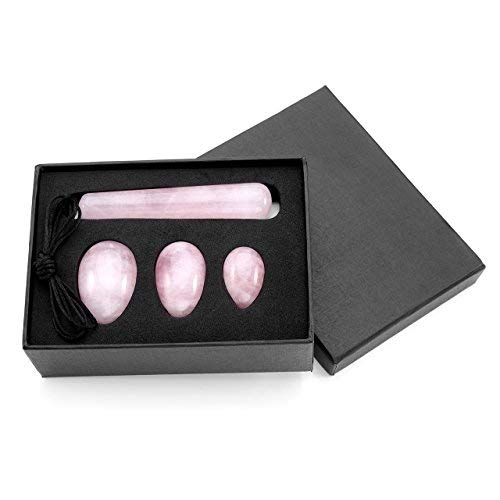Yoni-Ei CrystalTears aus Rosenquarz in 3 Größen